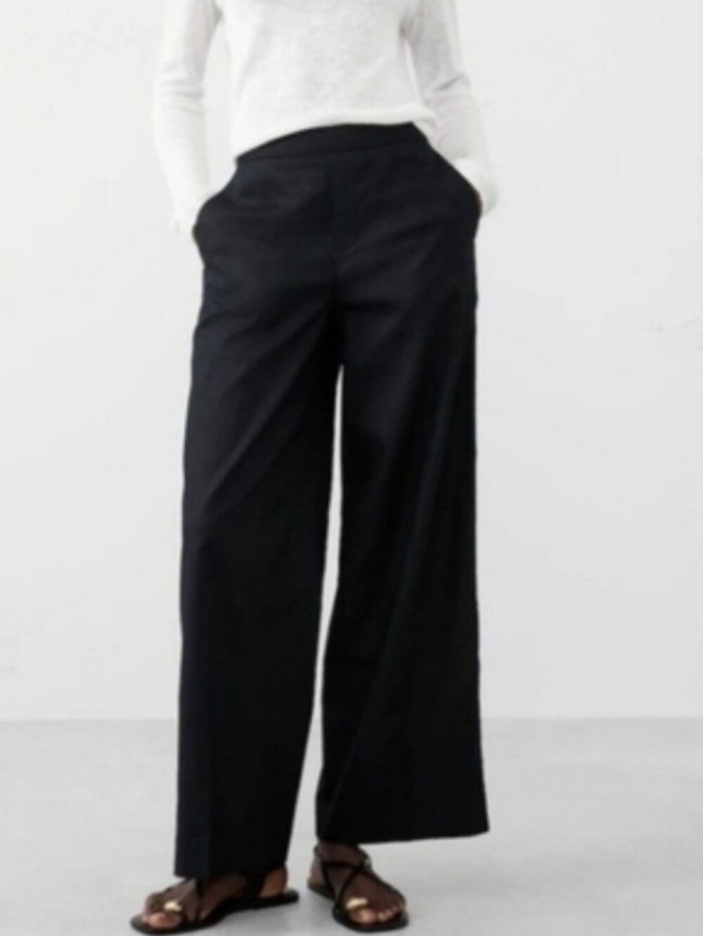 Banana Republic Hayden Wide Leg Linen Blend Trouser Pant Size XXL Quiet Luxury